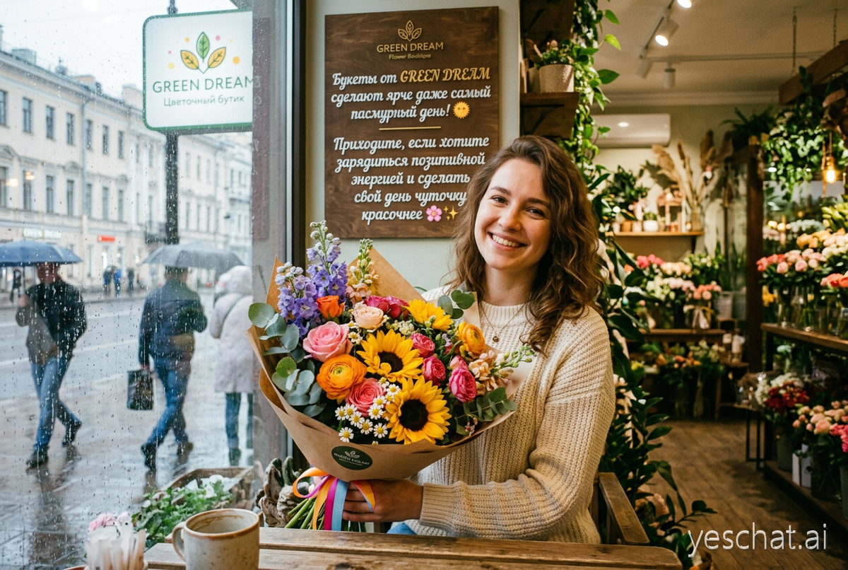 Букеты от GREEN DREAM сделают ярче даже самый пасмурный день! 🌞