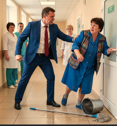 «Уходи, ты здесь пустое место!» — рявкнул директор, выставив санитарку. Но утром в клинику нагрянул настоящий владелец