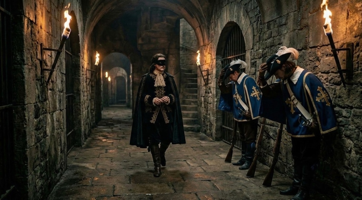 Каждый переход узника из крепости в крепость превращался в спецоперацию под личным контролем короля. Визуализация событий