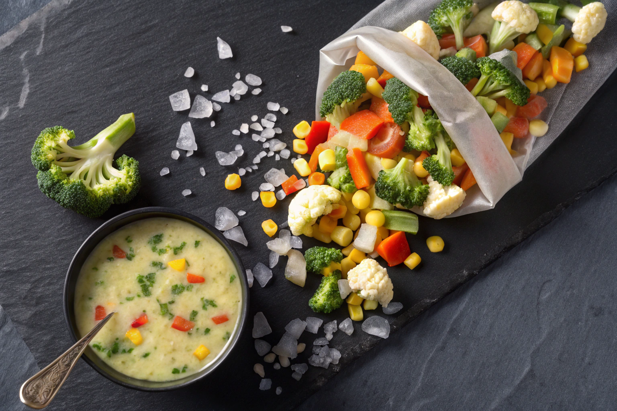 Пакет замороженной гавайской смеси (рис, кукуруза, горошек, перец) весом 400 г стоит 70–100 рублей. Мексиканской (кукуруза, фасоль, перец, томаты) — 80–110 рублей. Это основа ужина для семьи из четырёх человек