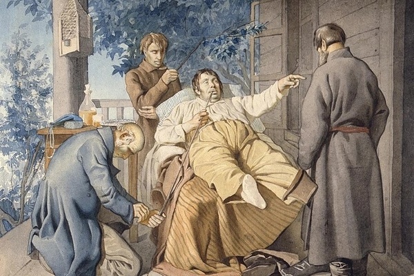 Трутовский К.А. Отдых помещика. 1853. Источник: https://welcomekursk.ru/overviews/416/konstantin-trutovskii-khudozhnik-dvoryanin-pisavshii-byt-krestyan