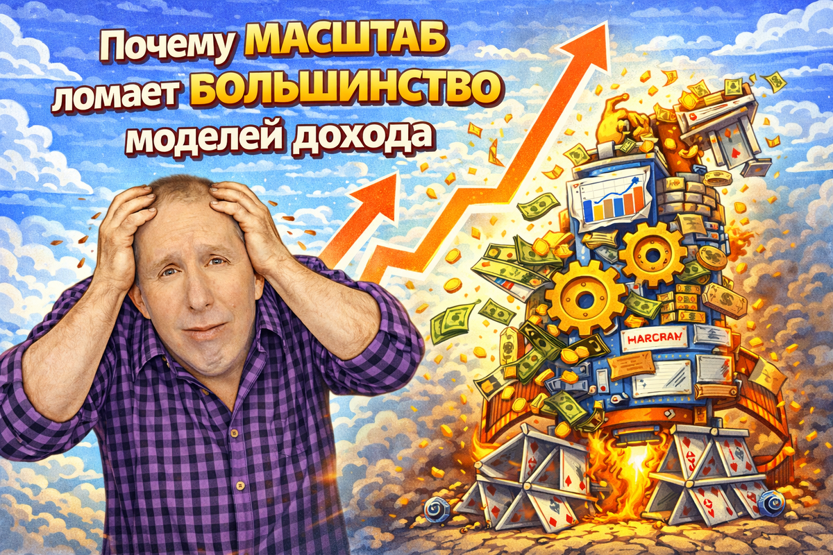 Почему масштаб ломает большинство моделей дохода