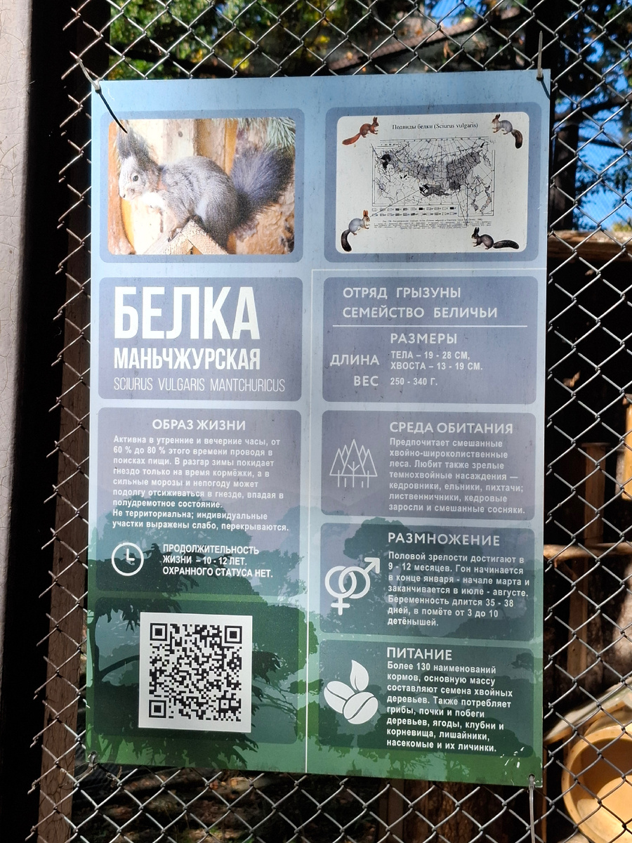 Информационная табличка в зоосаде «Приамурский». Фото автора канала
