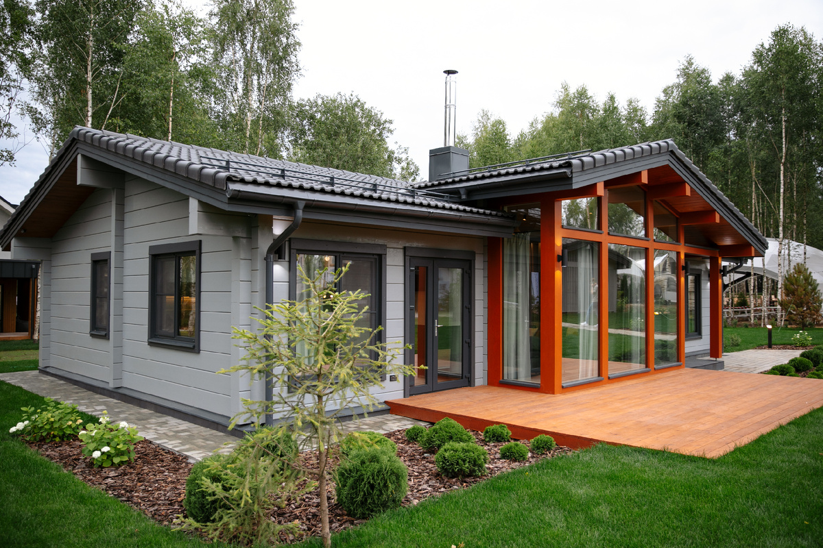 Дом из клеёного бруса по проекту "Расмус"