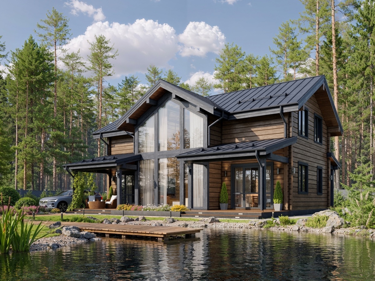 Проект дома из клеёного бруса. Типовое решение 