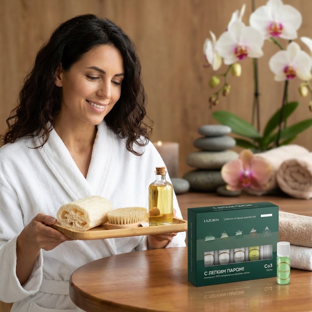 Набор эфирных масел LAZURIN "С легким паром!"