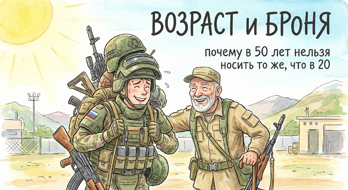 Почему стандартный комплект «Ратник» может убить спину в 50+ и быть слишком тяжелым для 18-летнего? Честный разбор физиологии: выбираем плитник, пояс и обувь с учетом возраста, суставов и зрения.