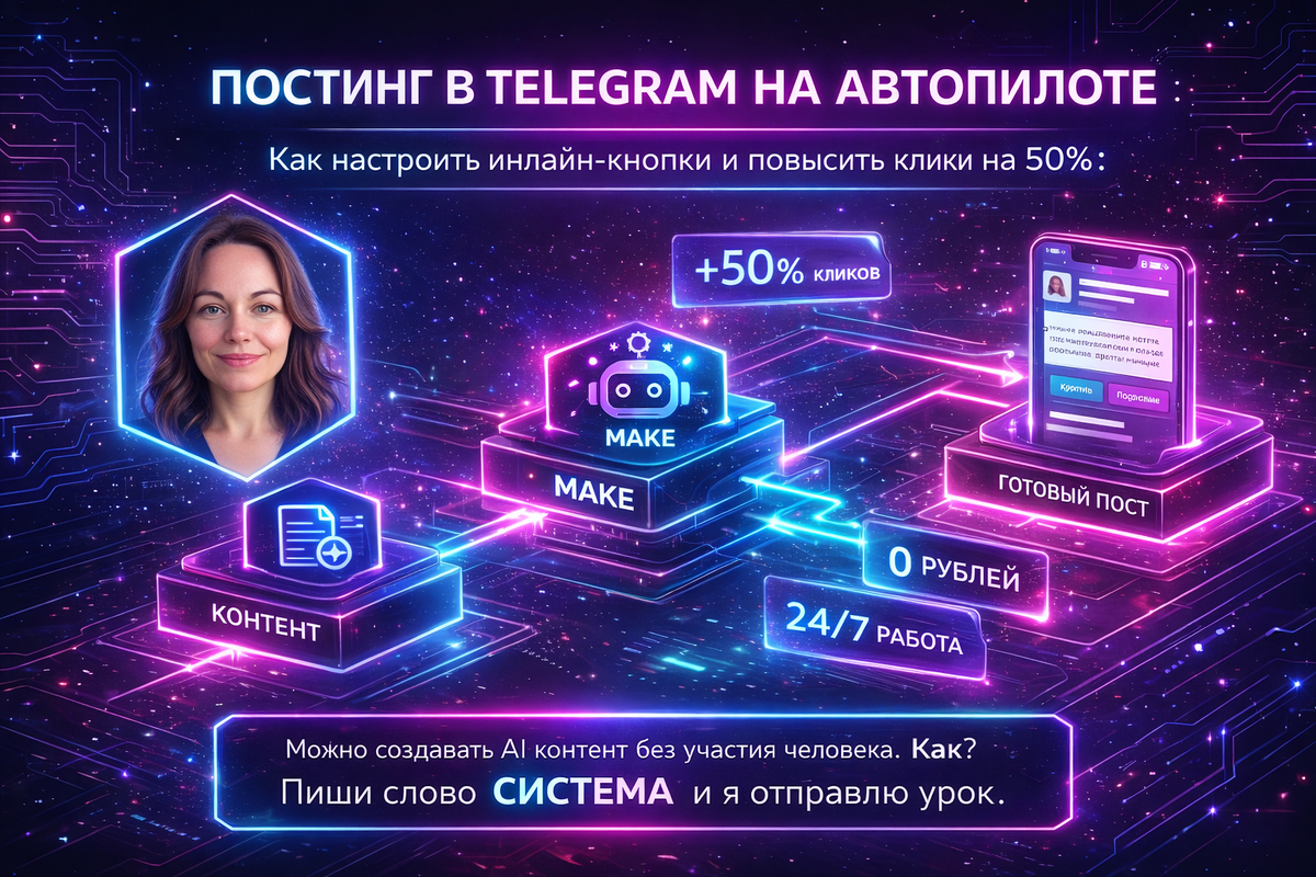 Постинг в Телеграм через Make: как настроить инлайн кнопки Оксана Солдатова