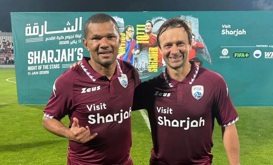    Франсиско Лима и Дмитрий Сычев в Матче звезд ФИФА.из личного архива Дмитрия Сычева