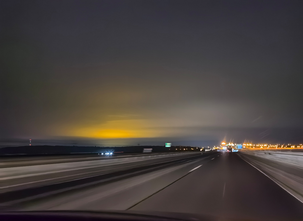 Световая засветка над Ступино