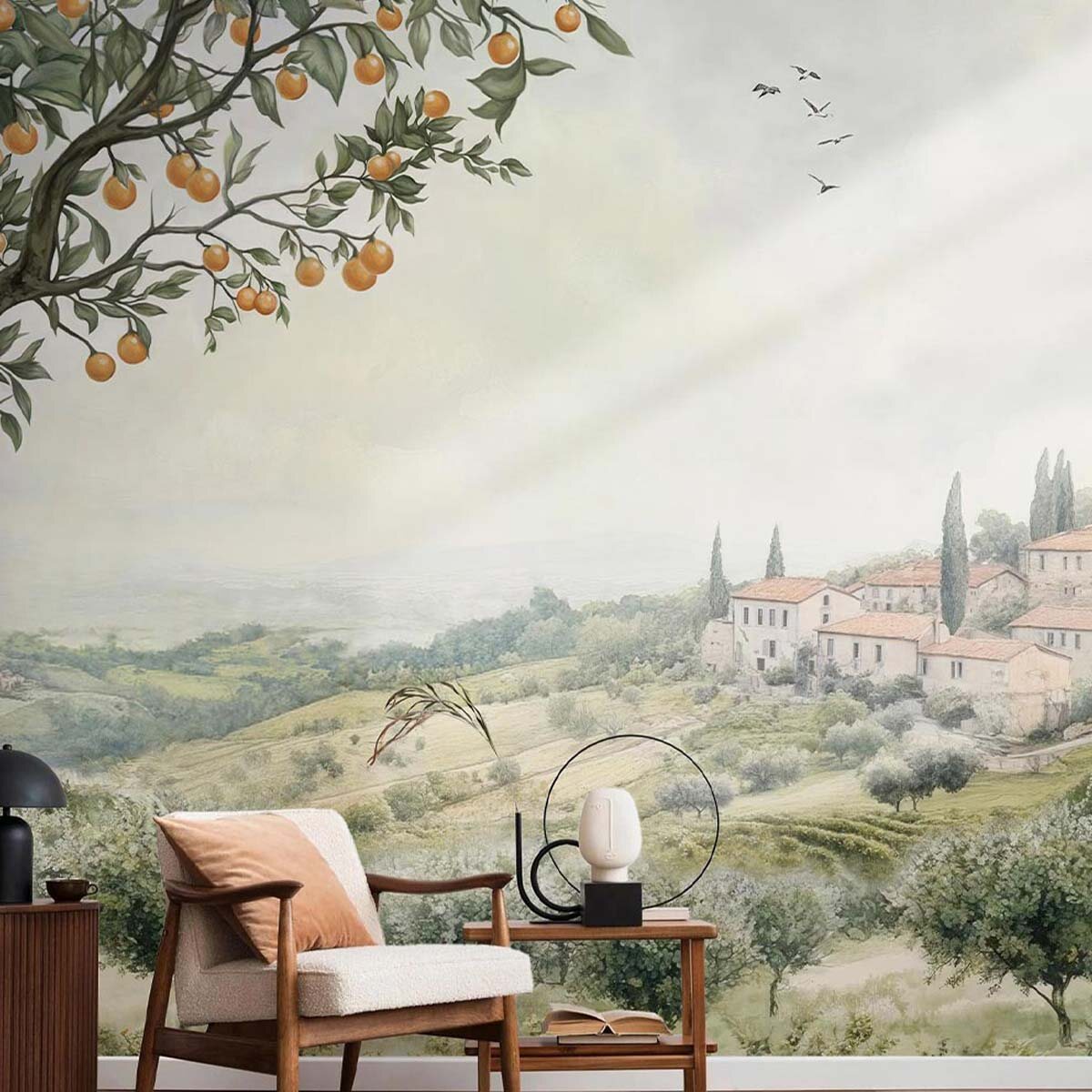 Пример правильной поклейки без стыков флизелиновых фотообоев VEROL. 