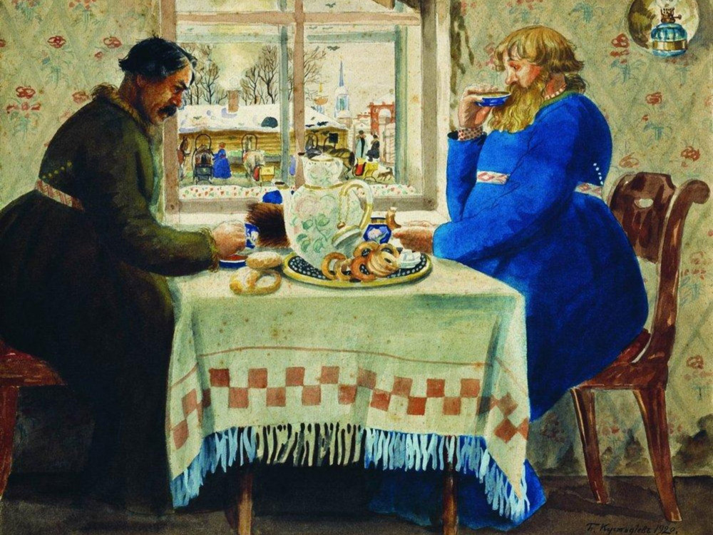 Борис Кустодиев. «Извозчик в трактире»