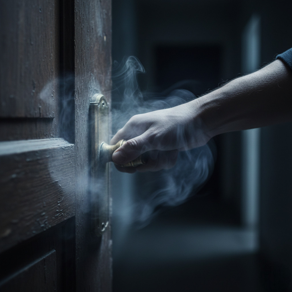 Она просто ждет, когда ей откроют.