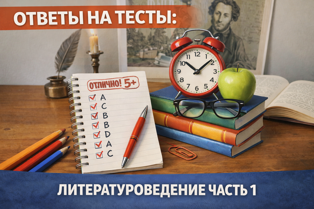 Литературоведение Часть 1: вопросы и правильные ответы для тестов и экзаменов - Синергия