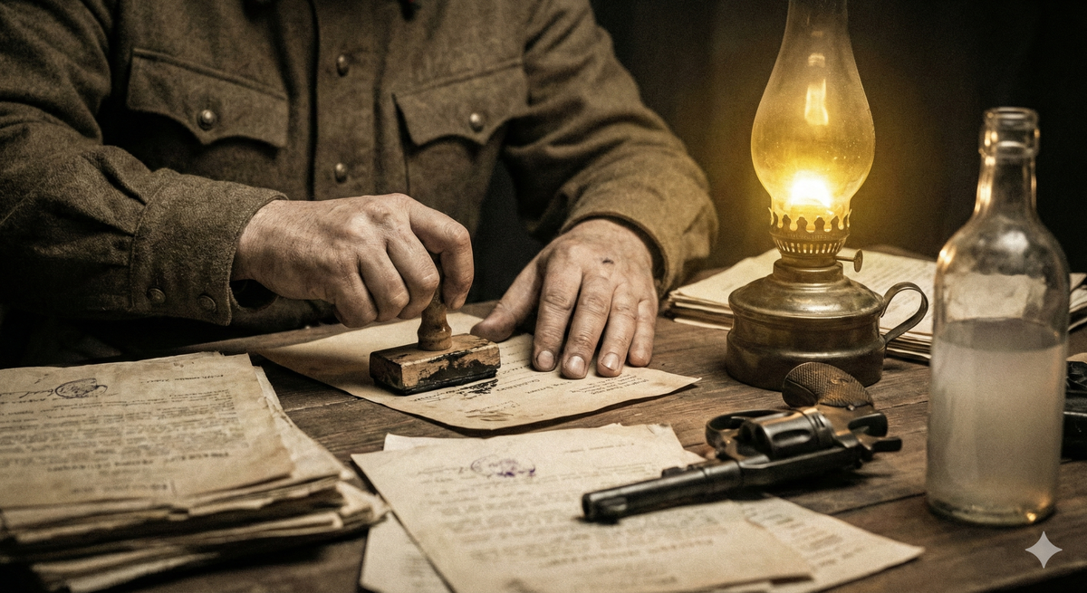 Момент создания фальшивой воинской части УВСР-5: подделка документов и печатей в условиях военного времени. Начало аферы века.