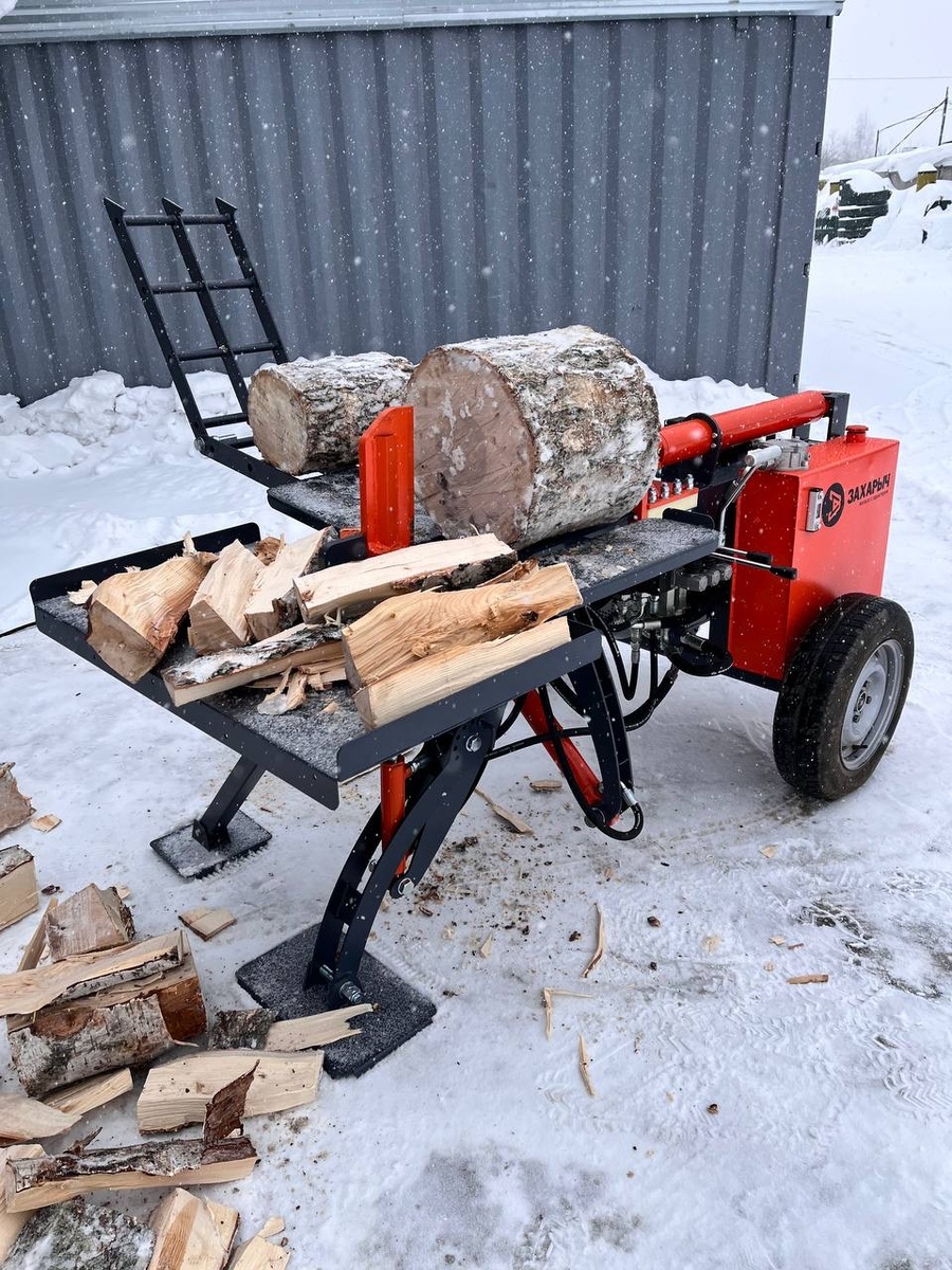 Дровокол Захарыч с гидроподъемником 