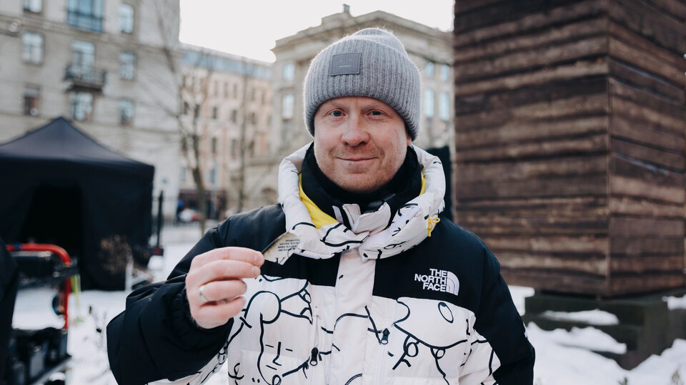    Антон Богданов на съемках фильма