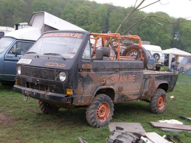 Кабриолет Volkswagen T3 с краном-манипулятором