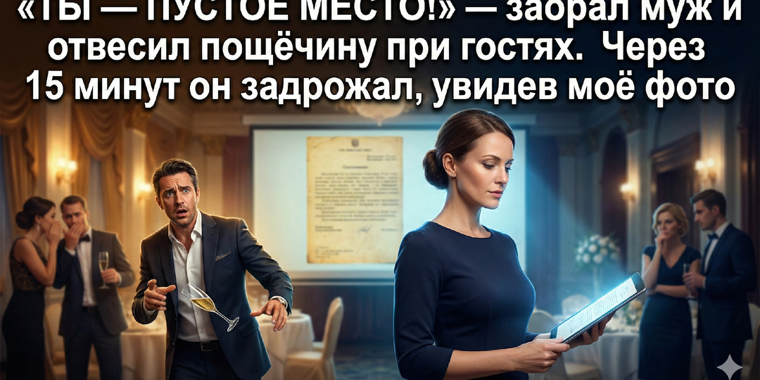 «Ты — пустое место!» — заорал муж и отвесил пощёчину при гостях на свадьбе сестры. Через 15 минут он задрожал, увидев моё фото