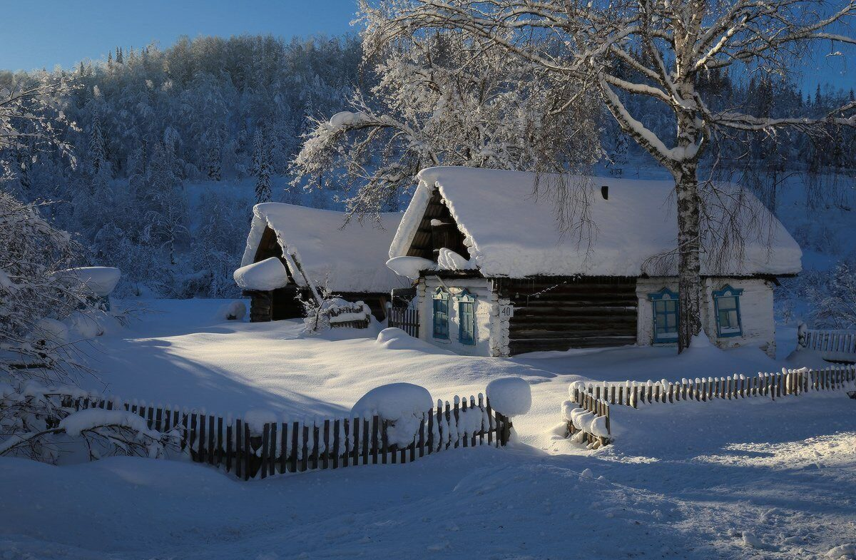 Зима в деревне. (Из открытого источника Яндекс).