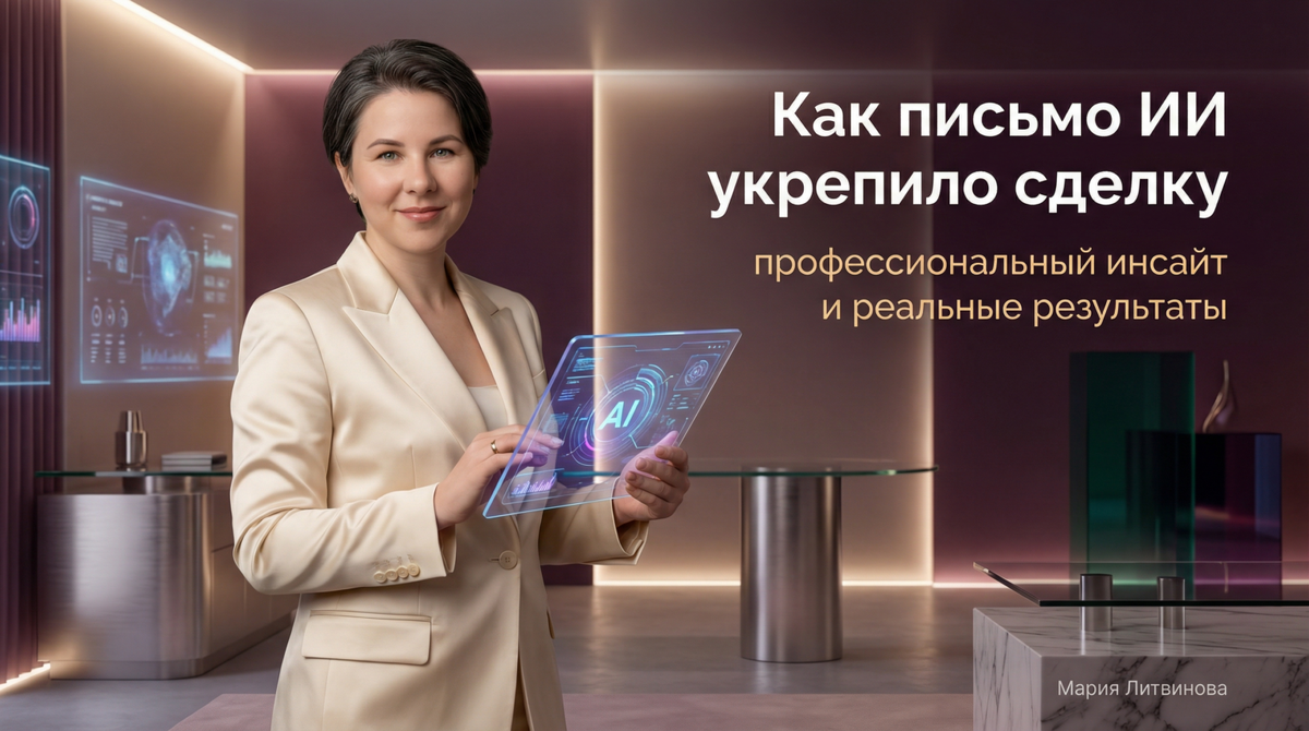   AI-письмо как умный напарник: письмо, созданное ИИ, привело к сделке | Автор: Мария Литвинова Мария Литвинова