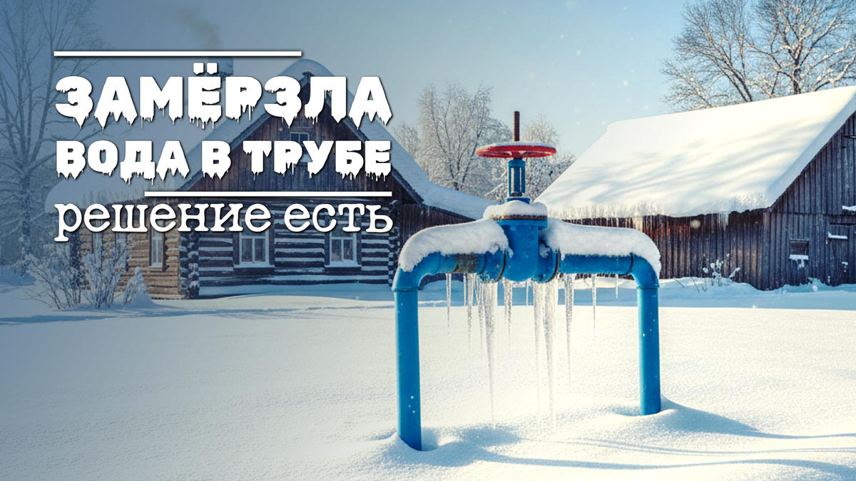 Замёрзла вода в трубе
