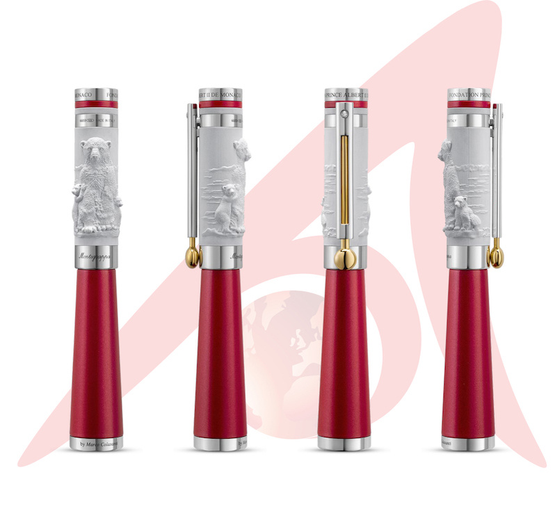 Латунные скульптурки белых медведей символизируют хрупкость жизни, поскольку им приходится бороться за выживание во все более враждебном климате