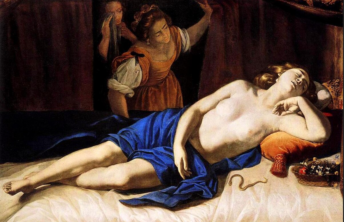 Артемизия Джентилески. "Смерть Клеопатры"