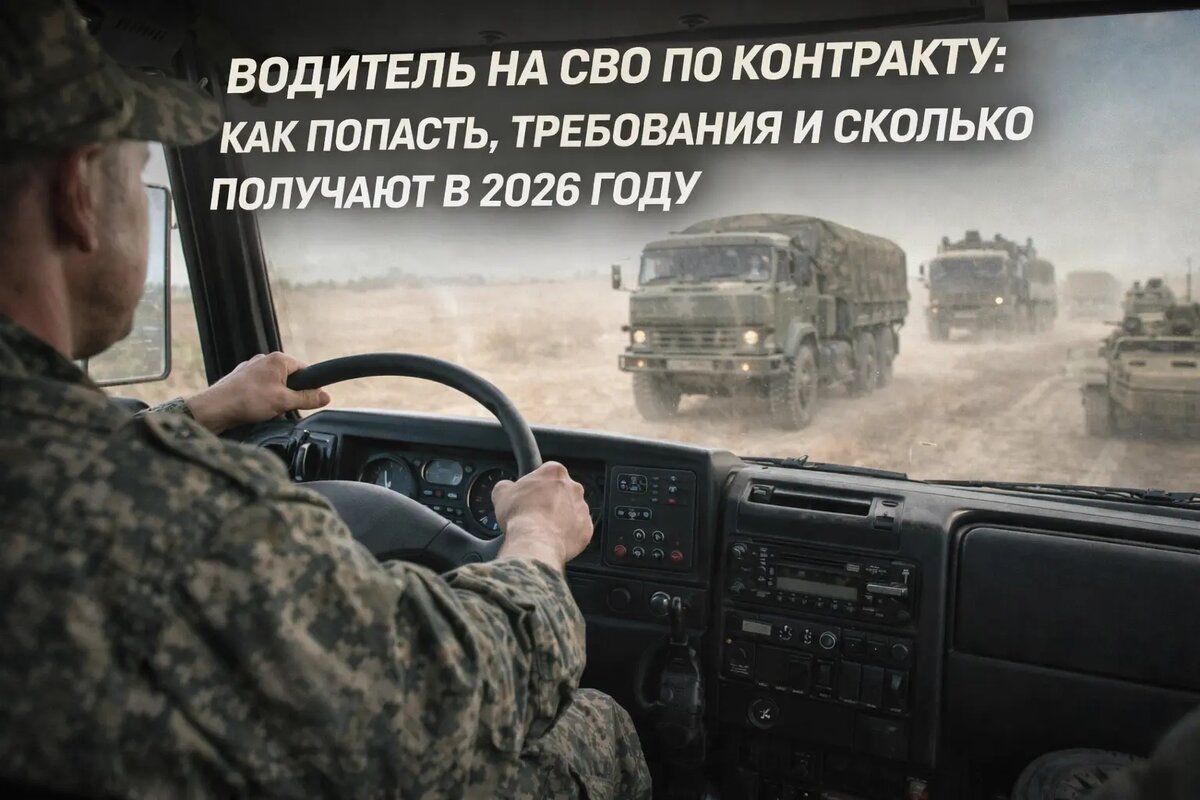 Водитель на СВО по контракту в 2026 году: условия службы и выплаты