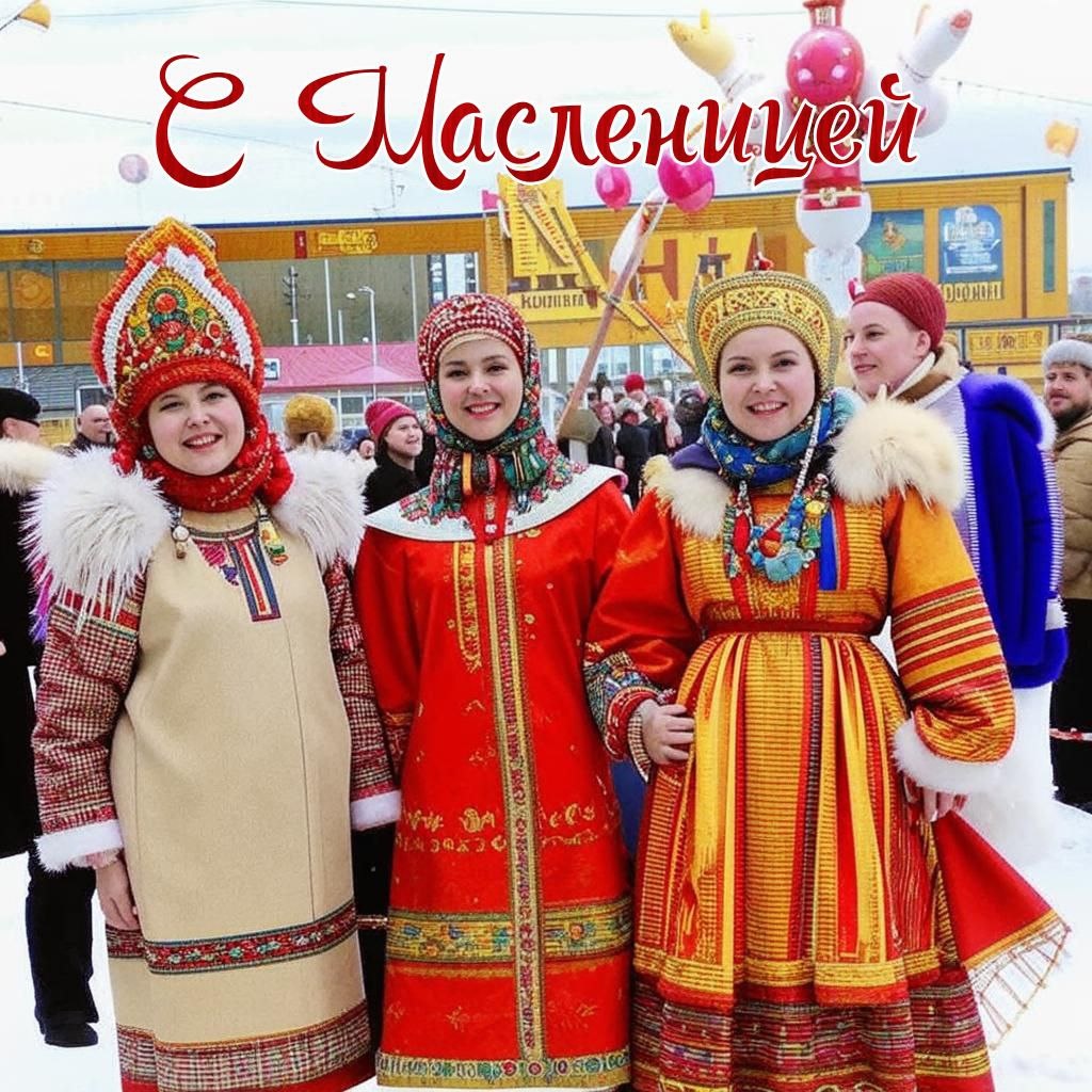 Сгенерировано нейросетью
Открытка с Масленицей