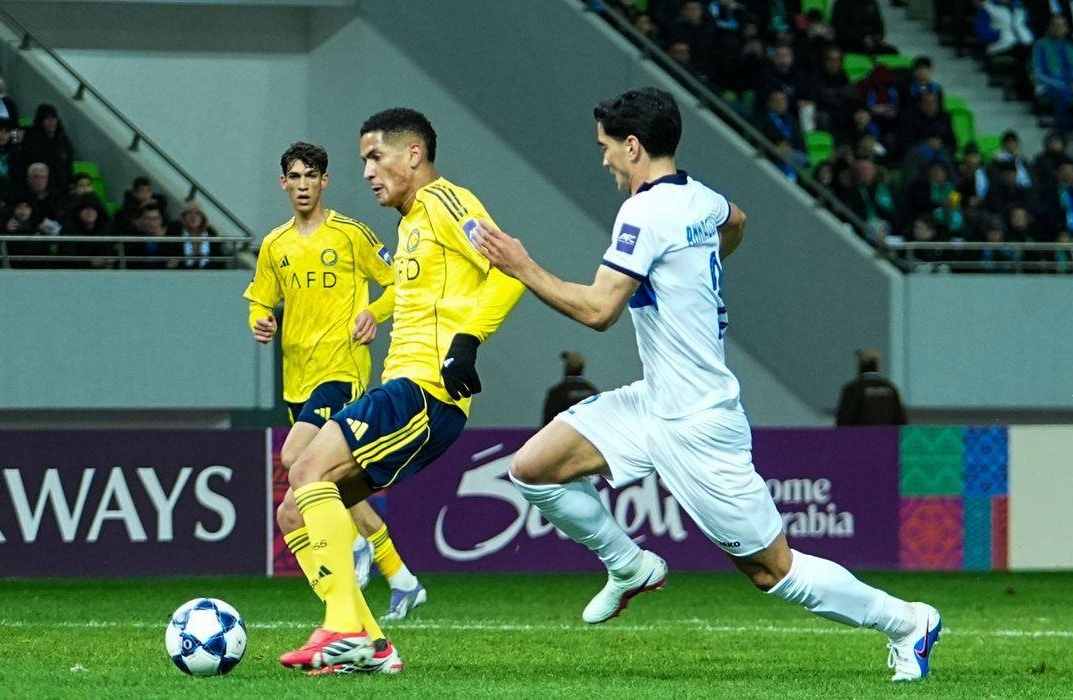 Фрагмент матча "Аль-Наср" - "Аркадаг"