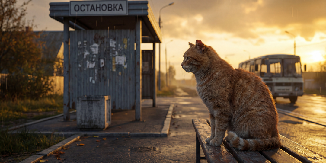 Три года подряд кот встречал каждый автобус – он искал дорогу к своему дому