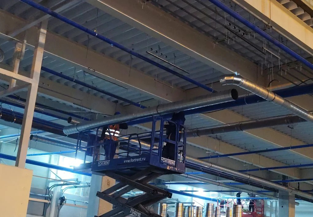 Монтаж вентиляционных воздуховодов