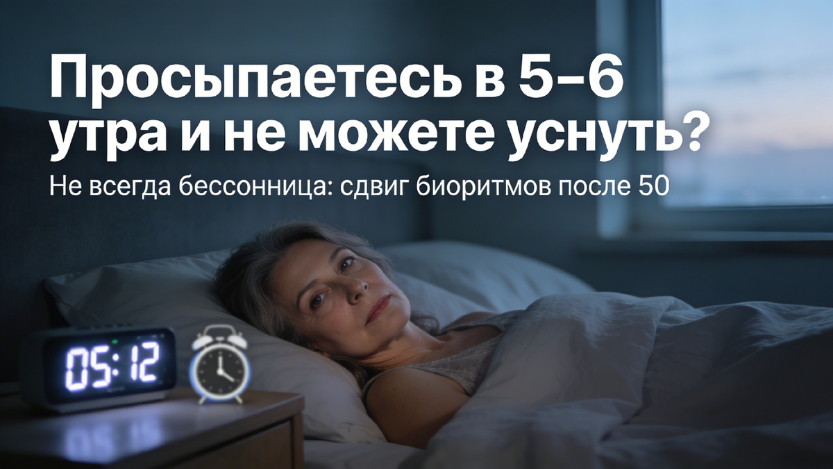 Почему вы просыпаетесь в 5–6 утра раньше будильника — и уже не можете уснуть