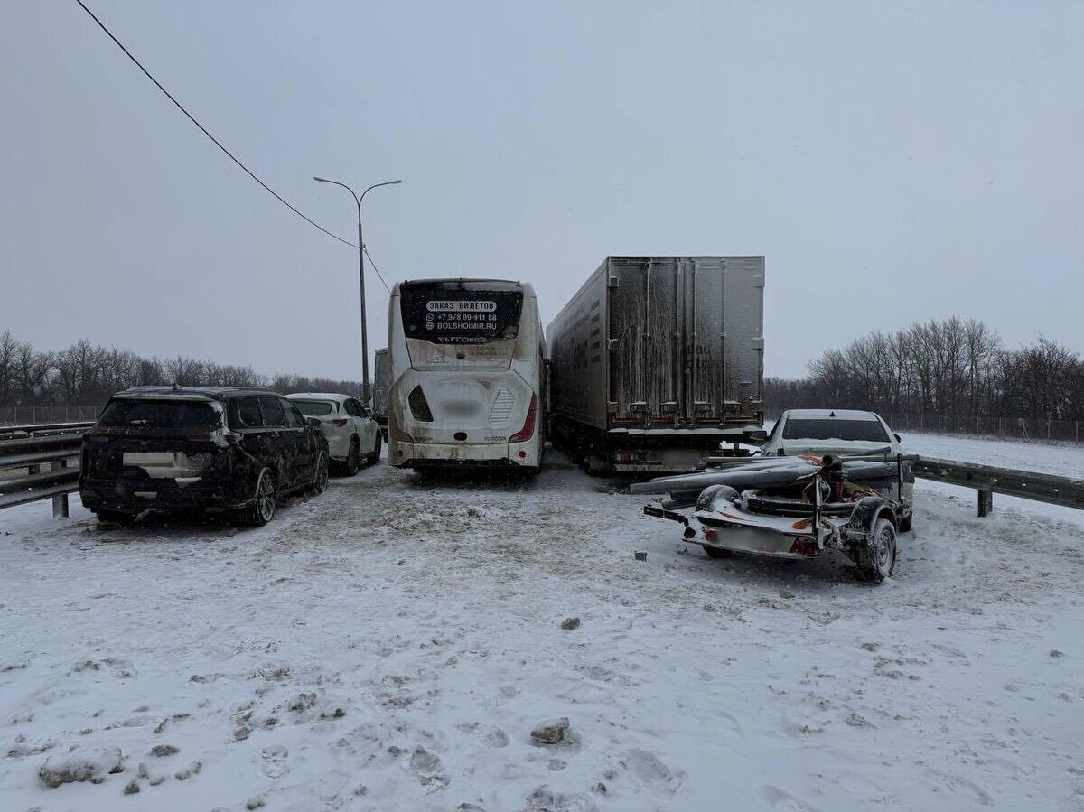    ДТП на трассе М-4 "Дон" в Воронежской области | © Фото : Полиция Воронежской области/Telegram