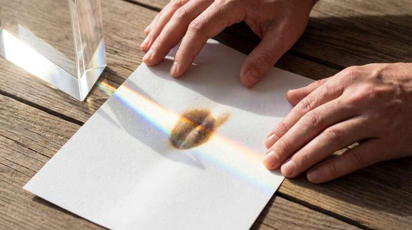  Рис1. Проверка на листе бумаги призмы