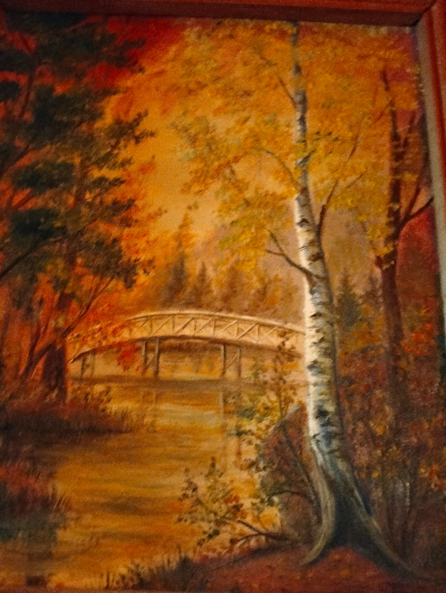 Первая работа. Масло. Картон.