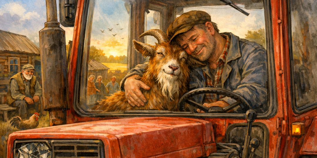 Козёл и трактор