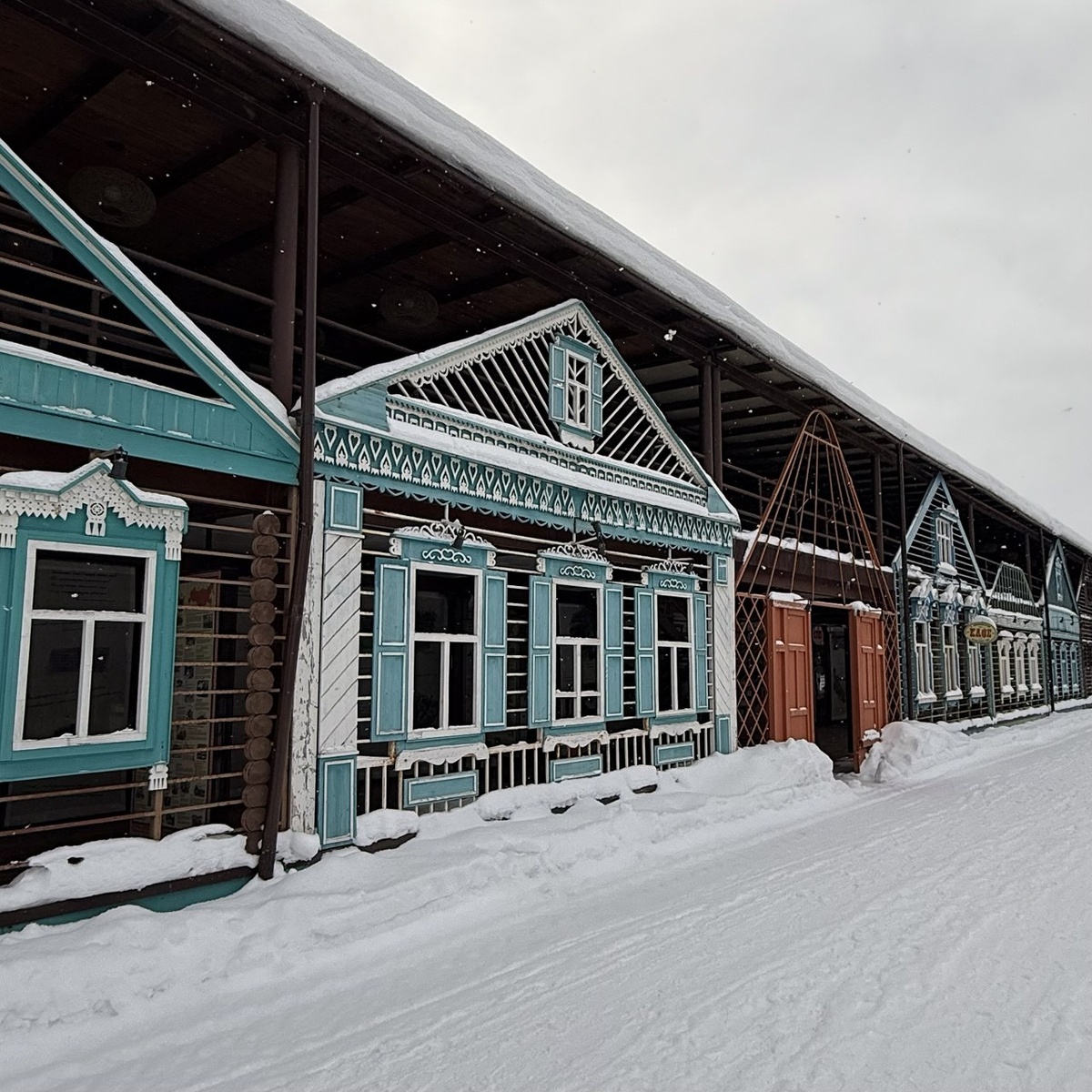 Это макет русской деревни