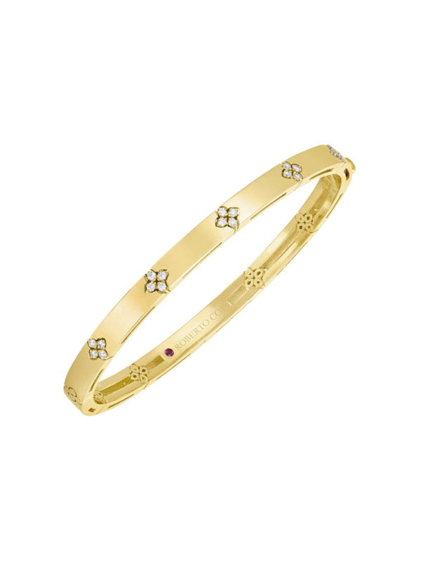 Браслет Roberto Coin Love in Verona из желтого золота с бриллиантами и рубином