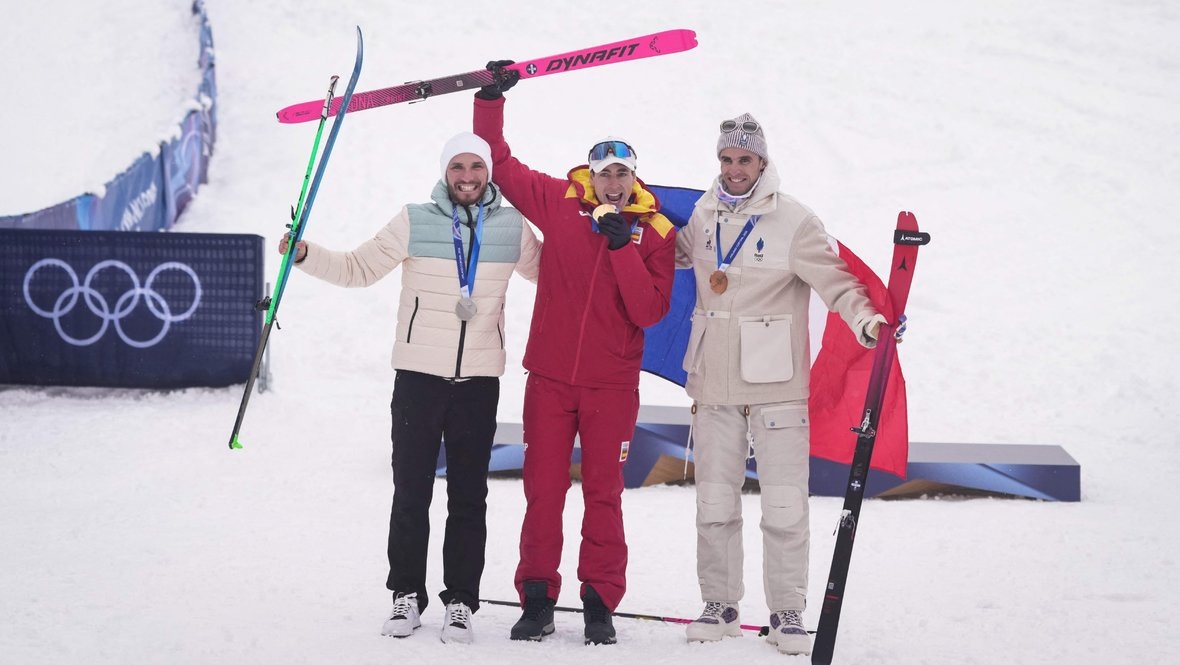    Никита Филиппов, Ориоль Кардона Колл, Тибо Ансельме. AFP