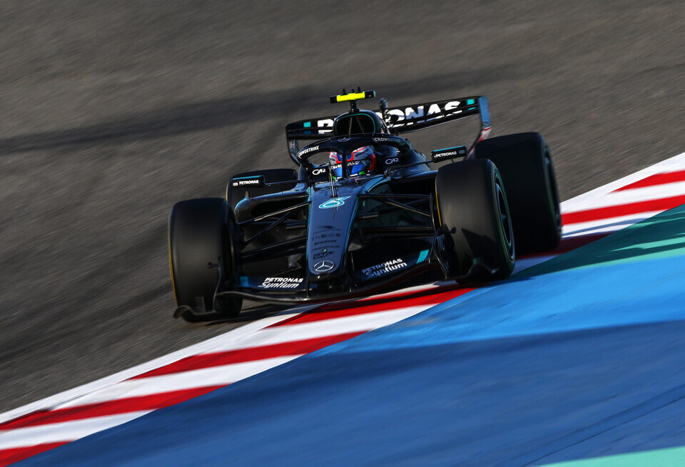    Mercedes лидирует, болид Aston Martin опять сломался. Итоги предпоследнего дня тестов Формулы 1 2026LAT Images / Mercedes