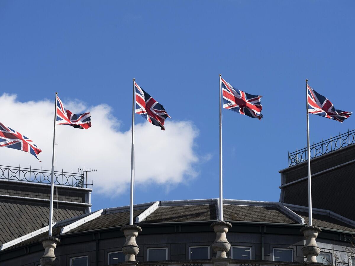    Флаги Великобритании в Лондоне | © РИА Новости / Алекс Макнотон