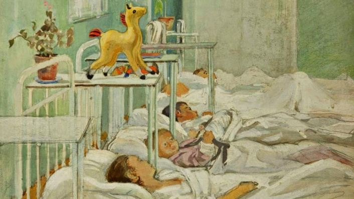     Лившиц Татьяна Исааковна. Дети в больнице. 1967