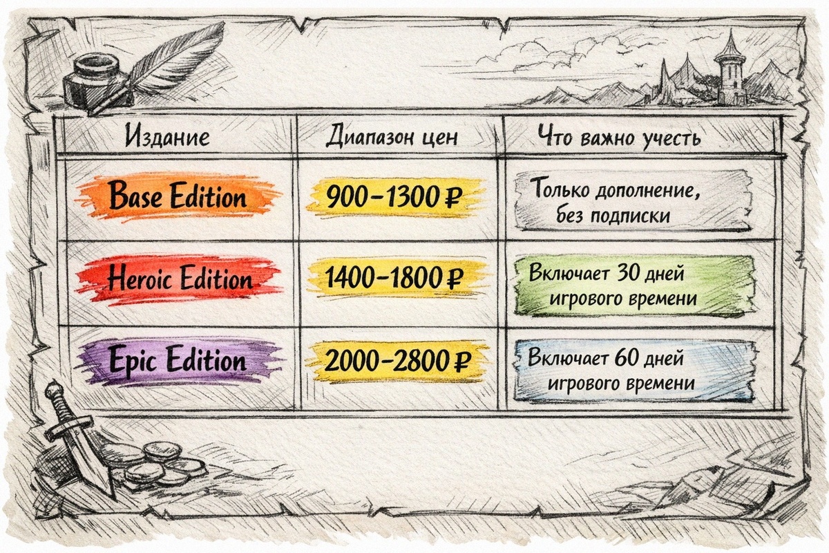 Сравнение цен на World of Warcraft: The War Within на разных площадках — таблица (Россия, 2026)