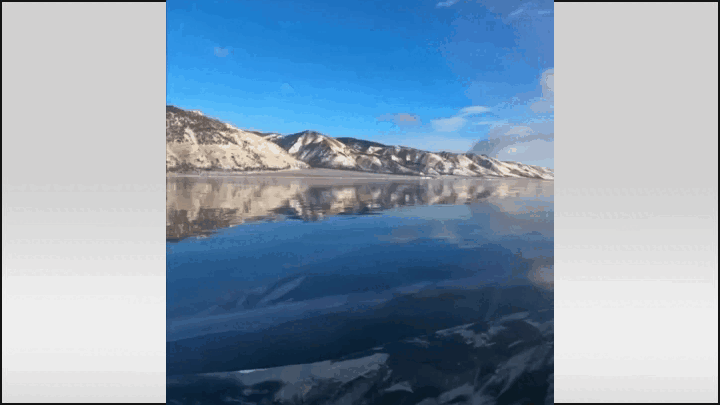    Туристы приезжают на Байкал за завораживающими видами и необычными ощущениями. GIF ТГ-канала "Звёздная пыль"