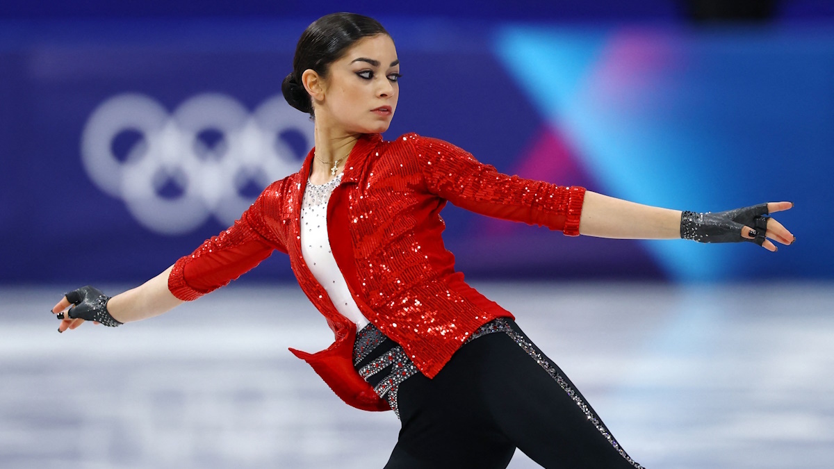    Аделия Петросян на Олимпиаде-2026 в Милане в короткой программе. Фото: REUTERS/Yara Nardi