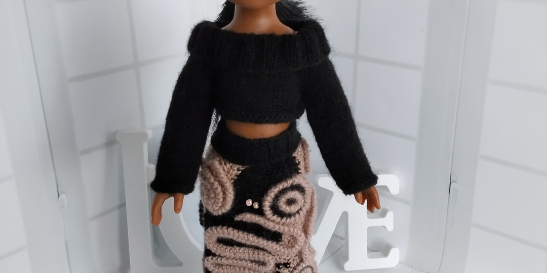 Юбка для куклы Паола Рейна. Ирландское кружево.