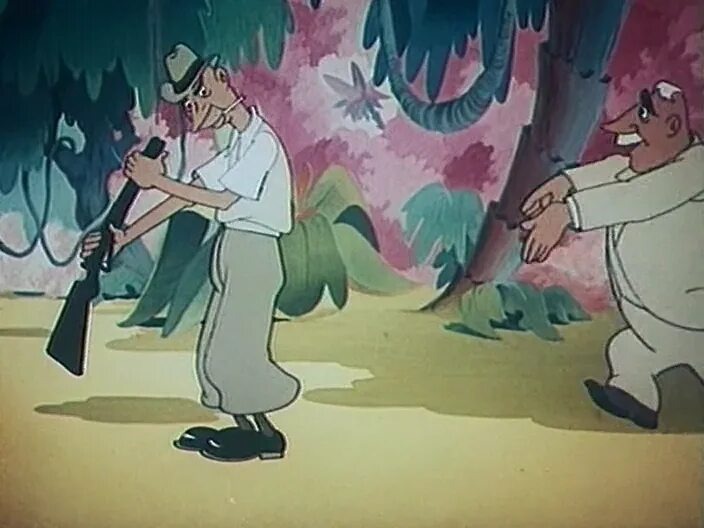 Кадр из мультфильма «Мистер Уолк», 1949 год, режиссер Виктор Громов