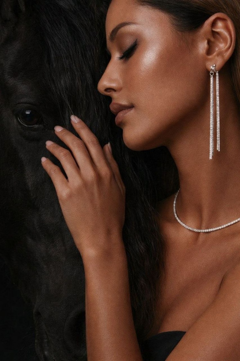 Висячие серьги-цепочки